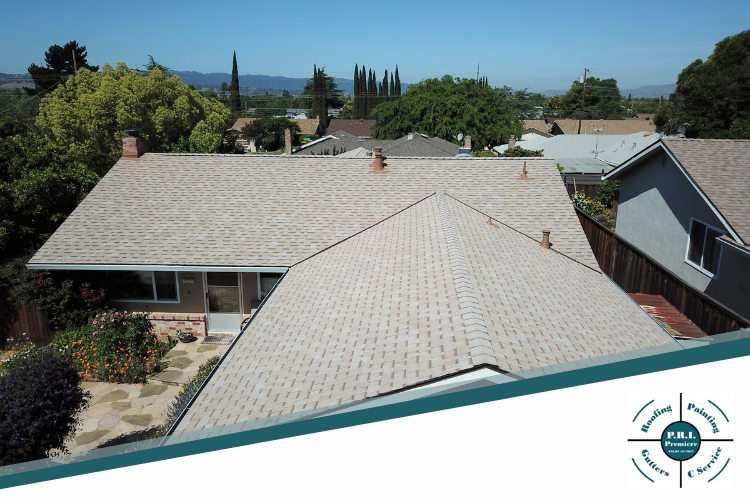 New roof shingles installed by a local Danville roofer
