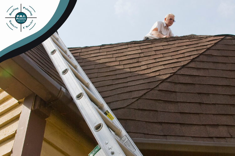 Professional San Ramon roofer inspecting a residential roof.