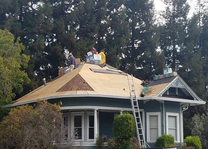 Danville Roofer Danville roofers installing a new roof.
